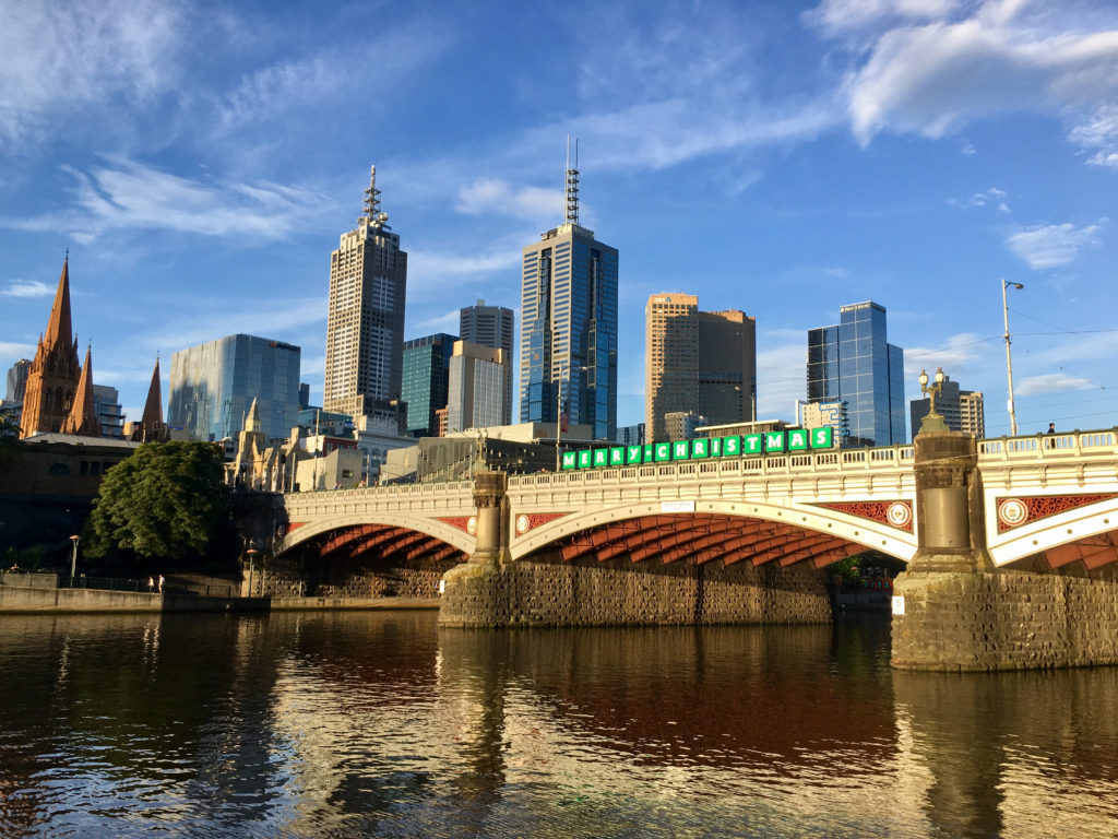 Christmas In Melbourne Skyline