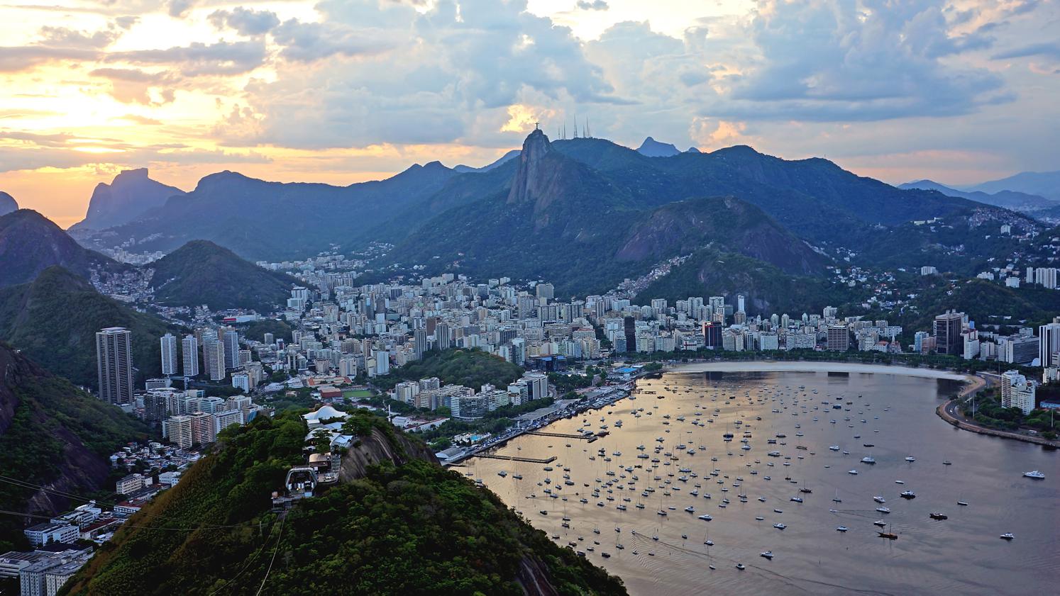 Aerial view of Rio de Janeiro, Brazil.