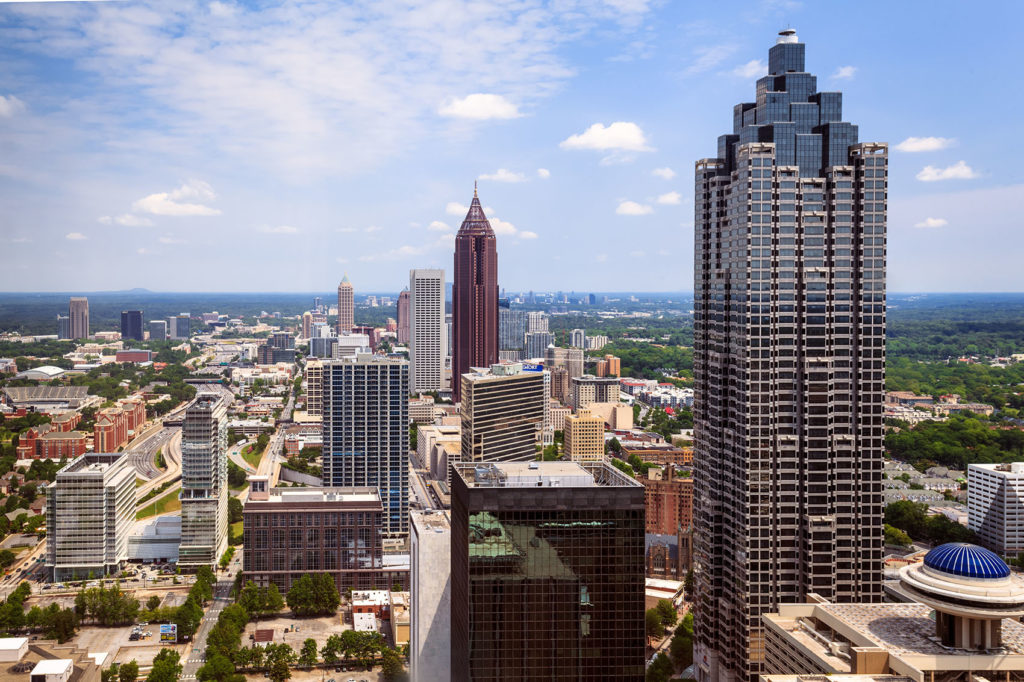 Downtown Atlanta, daytime, suntrust buiilding, Georgia.