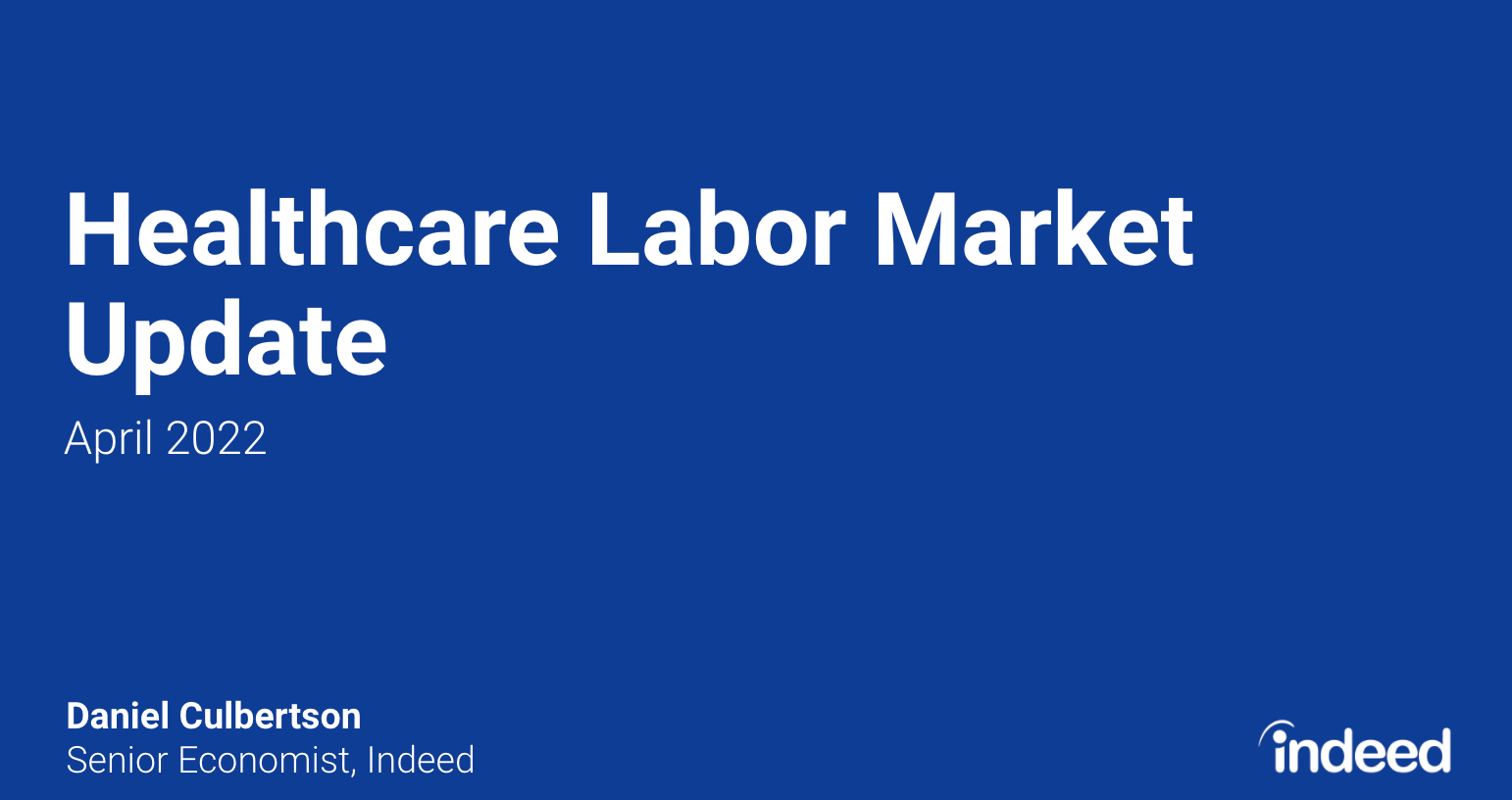 Header photo with the title "Healthcare Labor Market Update"