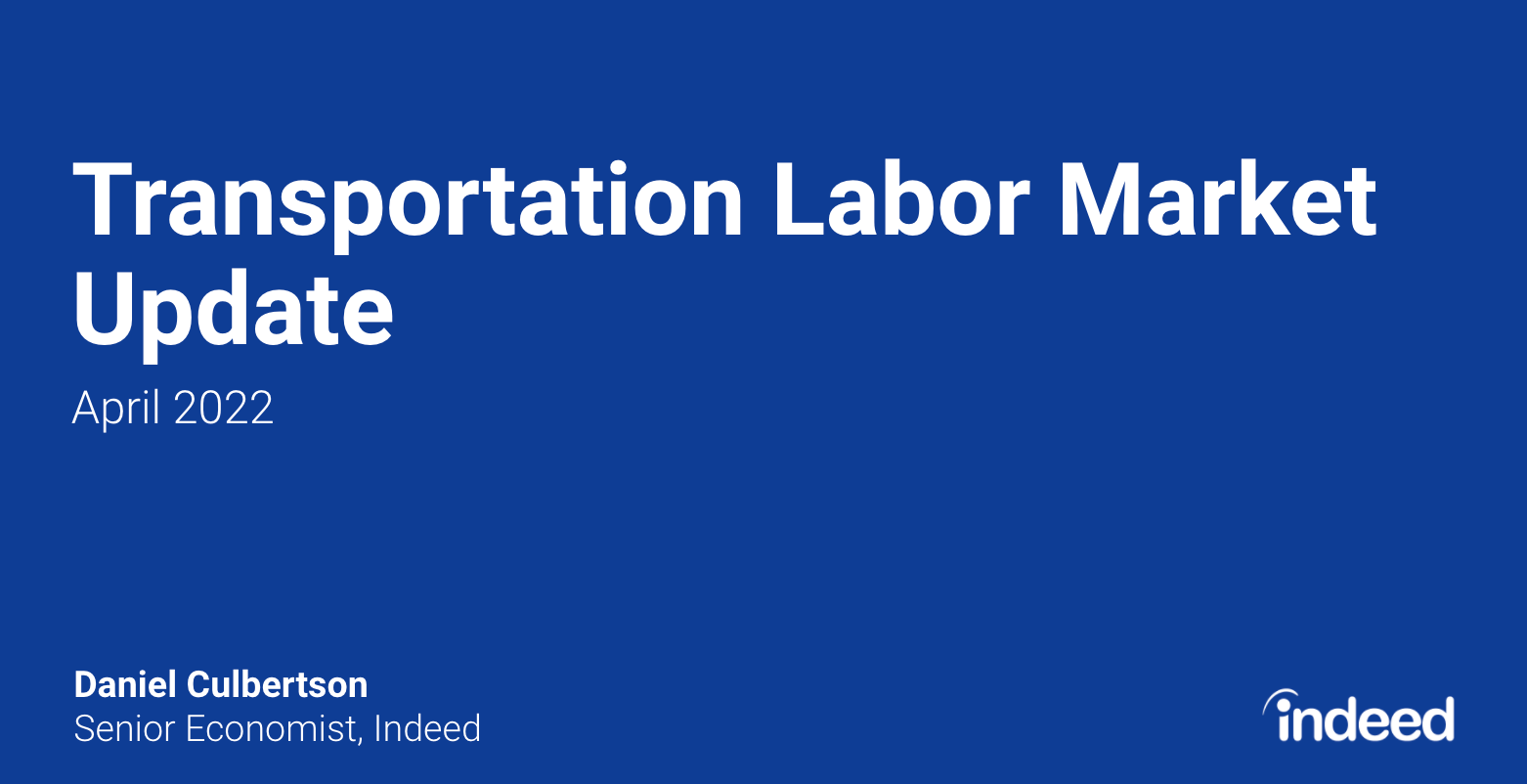 Header photo with the title "Transportation Labor Market Update"