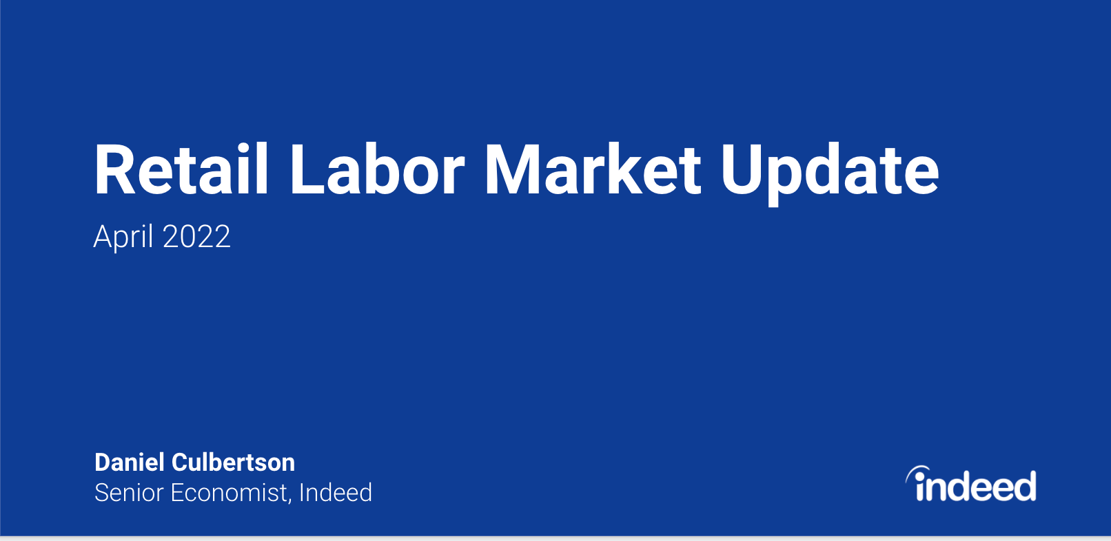 Header photo with the title "Retail Labor Market Update"