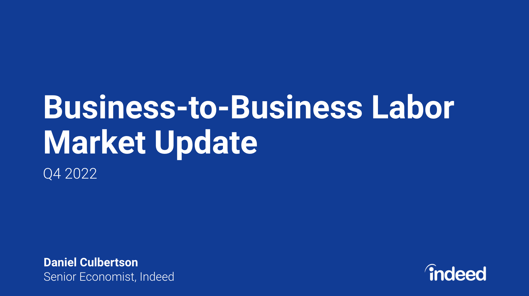 Business-to-Business Labor Market Update Q4 2022
