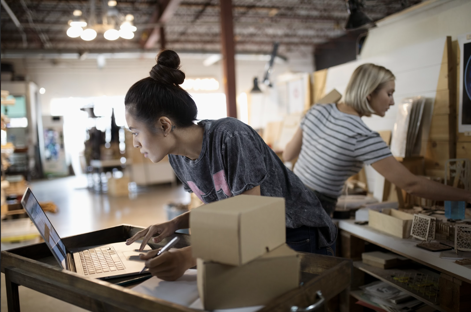 Coworkers sharing an office