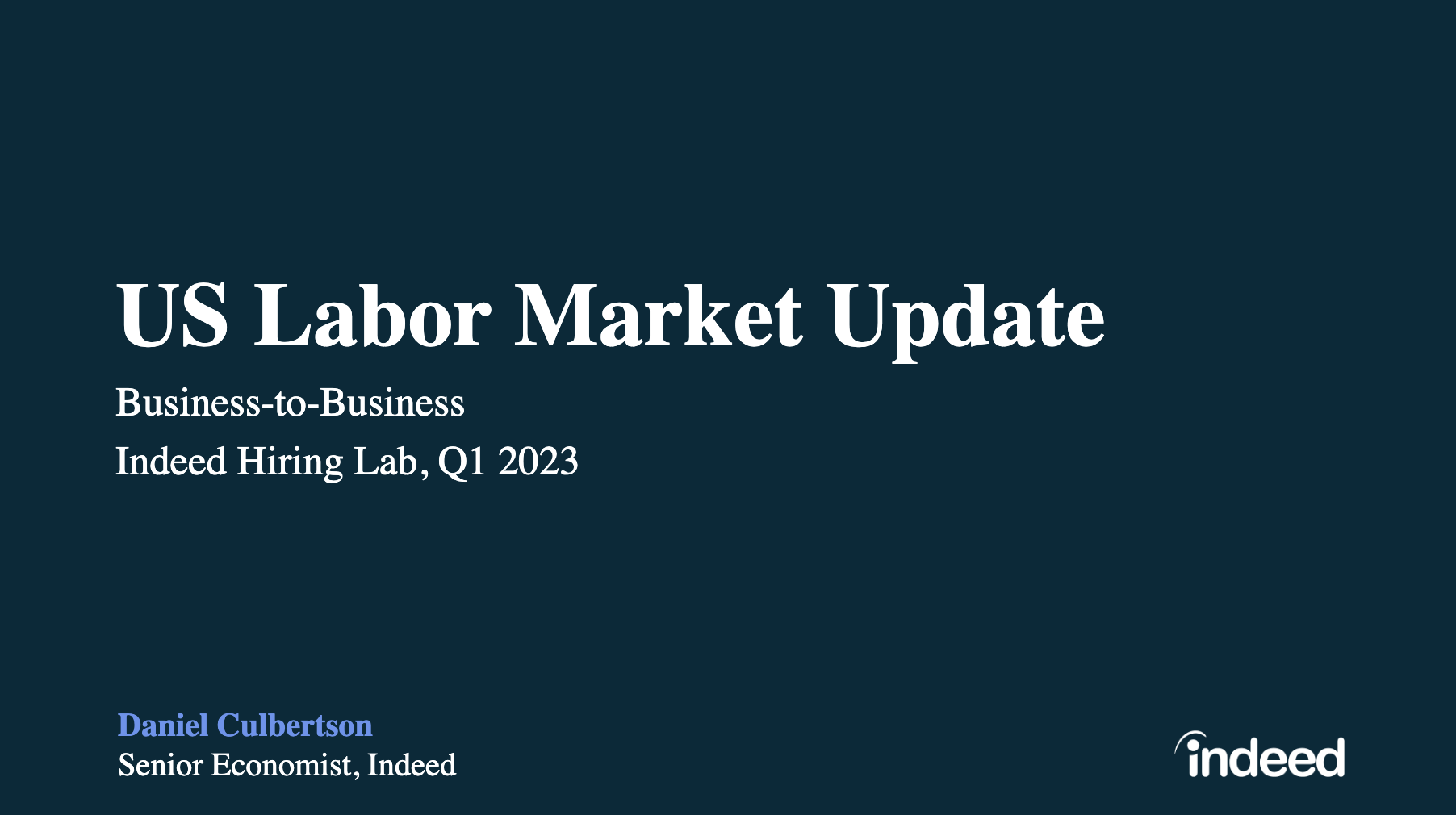 US Business-to-Business Labor Market Update - 2023 Q1